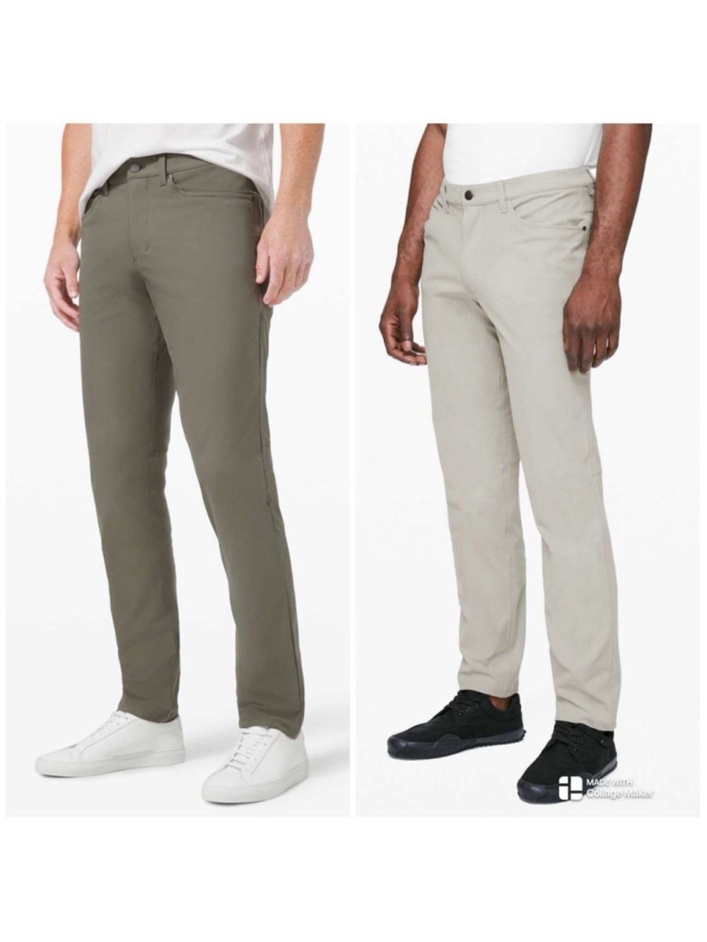 Two 2 Lululemon ABC Classic Fit 5 Pocket Pant Mens 38X34 Warpstreme